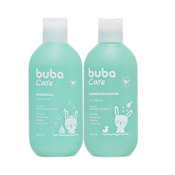 Imagem de Kit Higiene Banho de Bebê Shampoo Condicionador 250ml Vegano Buba Care