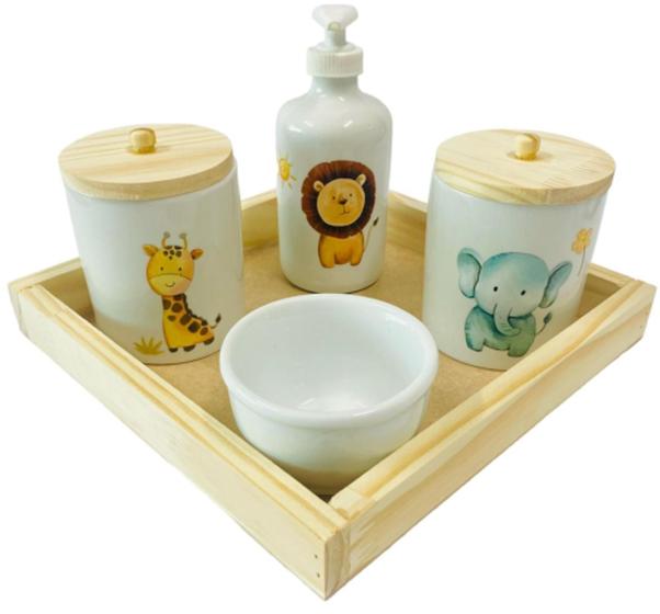 Imagem de Kit Higiene Bebê Safari Porcelana