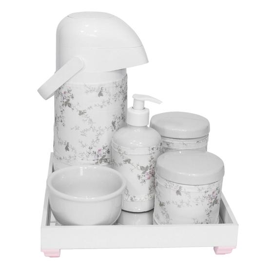 Imagem de Kit Higiene Completo Espelhado Porcelanas Térmica Rosa Bebê