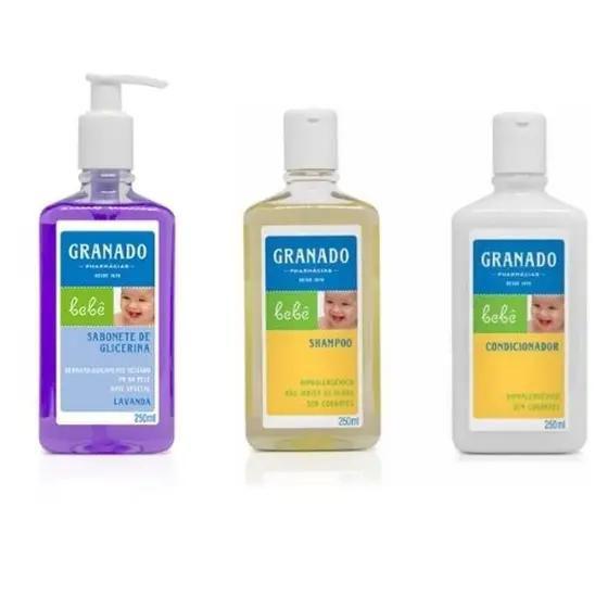 Imagem de Kit Higiêne do Bebê Shampoo + Condicionador + Sabonete Lavanda - Granado