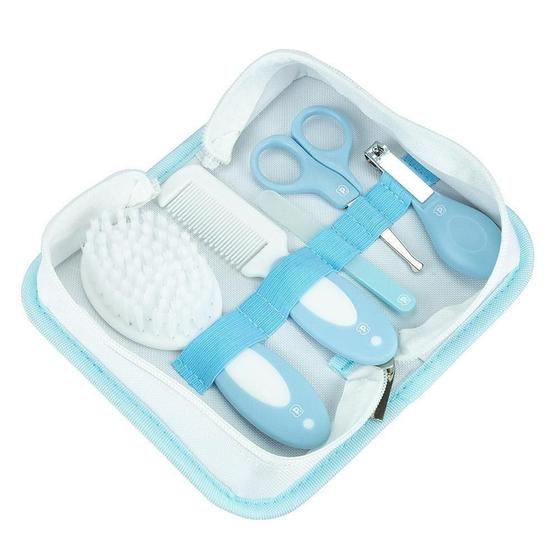 Kit Higiene E Cuidados Do Bebê Com 5 Peças E Necessaire Azul - Pimpolho ...
