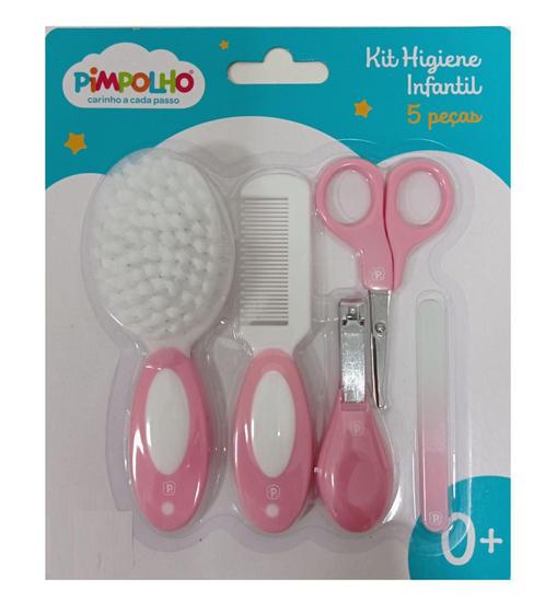 Imagem de Kit Higiene Infantil 5 Peças - Rosa - Pimpolho