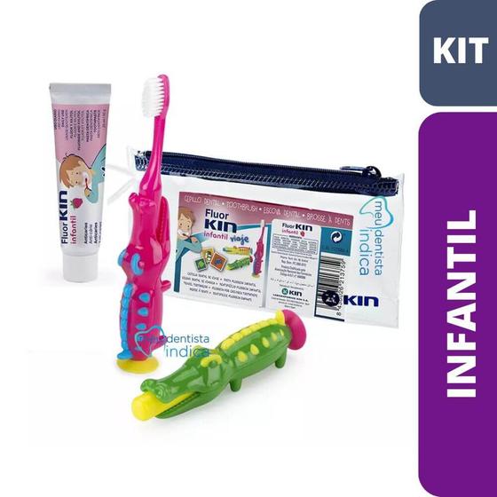 Imagem de Kit Higiene Oral Infantil  KIN  Jacaré