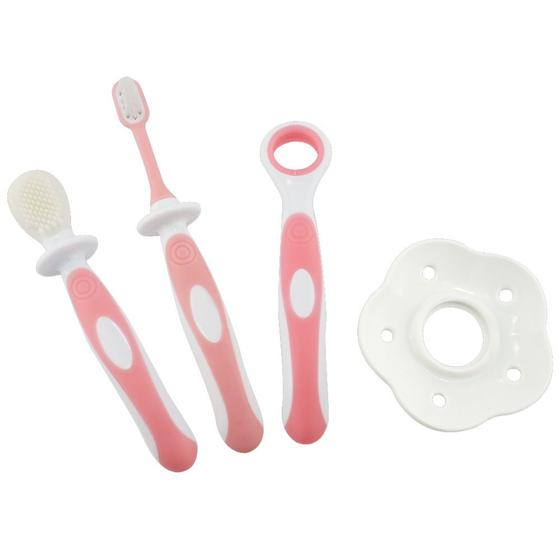 Imagem de Kit Higiene Oral Rosa Comtac Kids