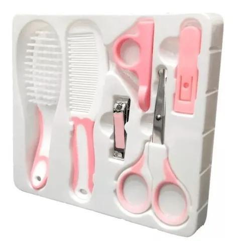 Imagem de Kit Higiene para Bebê Cortador Unha Tesoura Escova Cabelo Pente BeBê4pcs