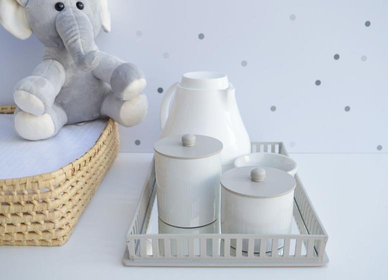 Imagem de Kit Higiene Porcelana Bebê Moderno Banho Bancada K057