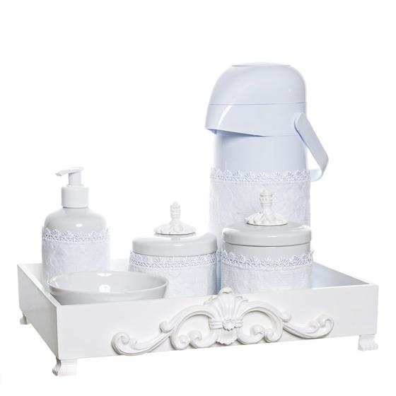 Imagem de Kit Higiene Provence Com 5 Peças E Capa Quarto Bebê Menina Menino