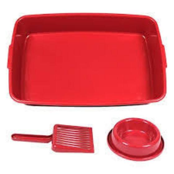 Imagem de Kit Higiênico Para Gatos - Vermelho