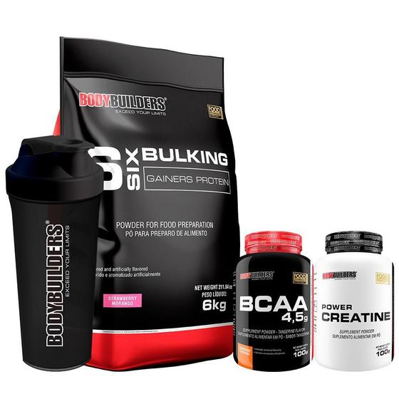 Imagem de Kit Hipercalórico 6 Six Bulking 6Kg+ Power Creatina 100G