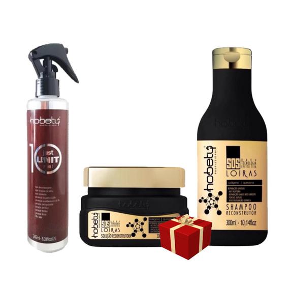 Imagem de Kit Hobety SOS Loiras Sha Masc 300g + Just Unit 10em1 255ml