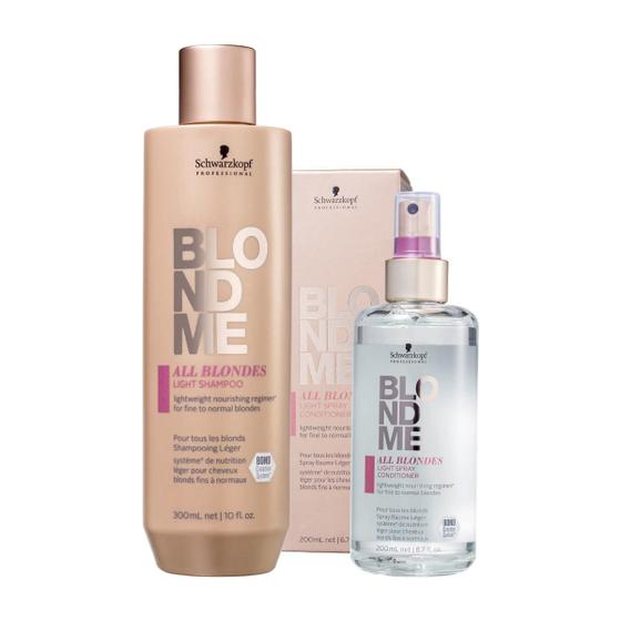 Imagem de Kit Home Care Blondme Schwarzkopf Blond Light Home Shampo e Condicionador Spray