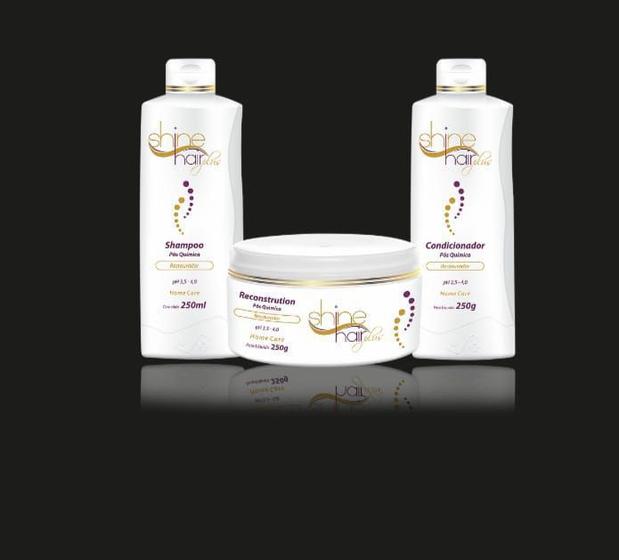 Kit home care pós química shine hair plus Kit de Tratamento para