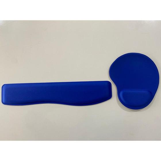Kit Home Office - Mouse Pad e Apoio Teclado Ergonômico - AZUL Menor preço em Kit Home Office - Mouse Pad e Apoio Teclado Ergonômico - AZUL