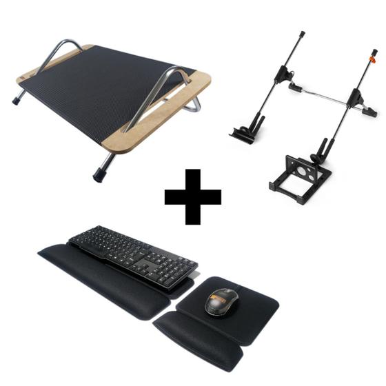 Kit Home Office - Mouse Pad + Key Pad + Apoia Pés + Suporte de Notebook Menor preço em Kit Home Office - Mouse Pad + Key Pad + Apoia Pés + Suporte de Notebook