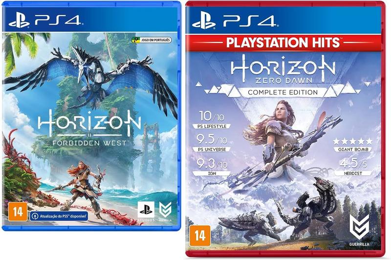 Kit Horizon Forbidden West + Horizon Zero Dawn Ps4 Físico Menor preço em Kit Horizon Forbidden West + Horizon Zero Dawn Ps4 Físico