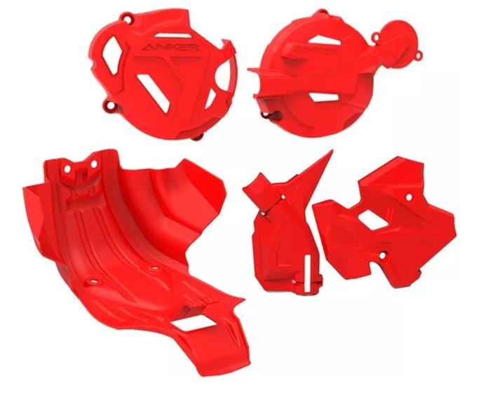 Imagem de Kit ii  de protores motor - crf 250f - vermelho