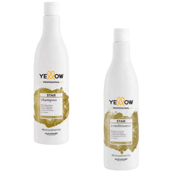 Imagem de Kit Iluminação e Hidratação Shampoo e Condicionador Yellow Star - Cabelos Opacos