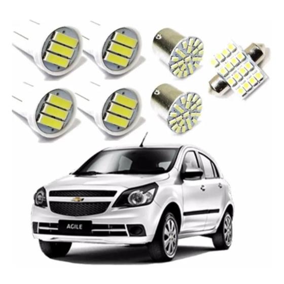 Imagem de Kit Iluminaçao Lampada De Led Chevrolet Agile 2010 A 2015