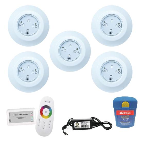 Imagem de Kit Iluminação Piscina 60m² Completo - 1 Módulo + 5 Leds 9w