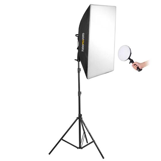 Imagem de Kit Iluminador de LED SHLED-004 Bivolt, Softbox 50x70 e Tripé