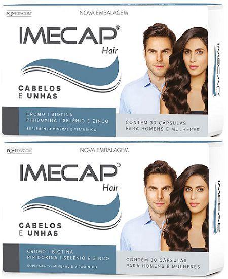 Imagem de Kit Imecap Hair 2 Caixas C/30 Cada Vitamina Para Cabelo