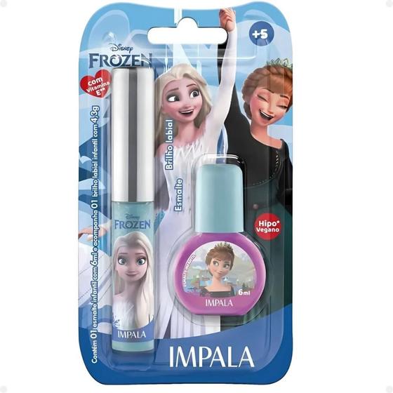 Imagem de Kit Impala Frozen:1 Esmalte e 1 Brilho Labial