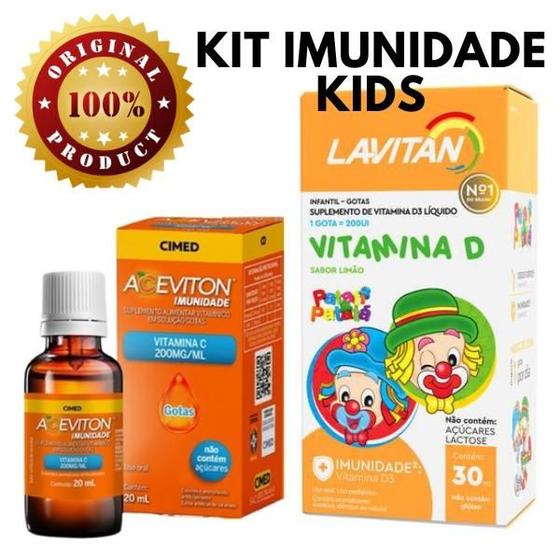 Imagem de KIT IMUNIDADE INFANTIL - Vitamina C Gotas + Vitamina D 200ui