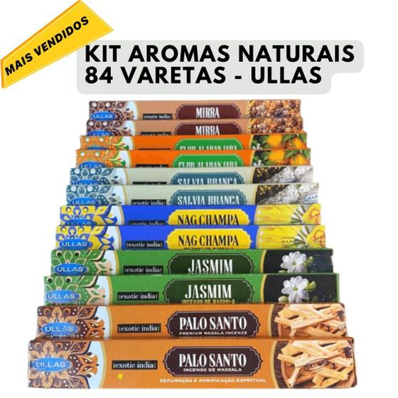 Imagem de Kit Incenso Aromas Naturais - Ullas 96 Varetas