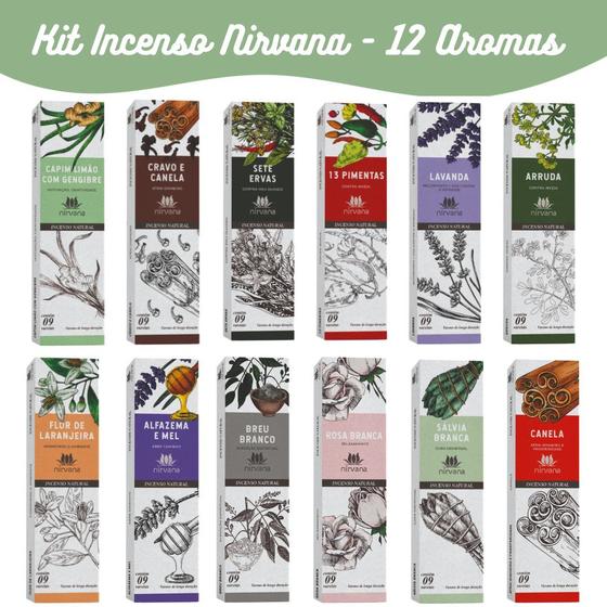 Imagem de Kit Incenso Nirvana - 12 Aromas