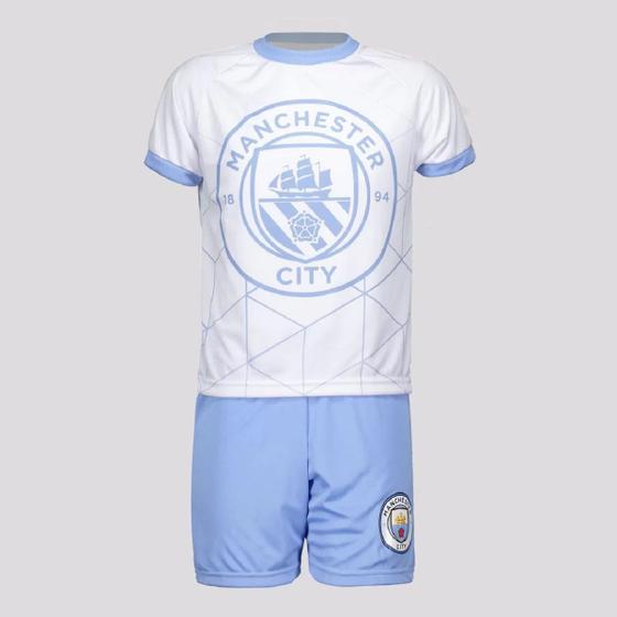 Imagem de Kit Inf Juv Maine Man City - Bco/celeste - Tam:10