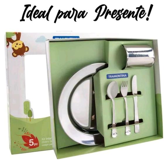 Imagem de Kit Infantil Aço Inox Baby 5 Peças Tramontina