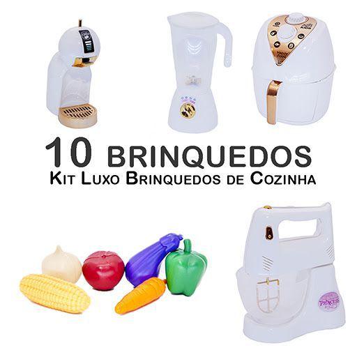 Imagem de Kit Infantil Air Fryer Batedeira Legumes Cafeteira 10pç