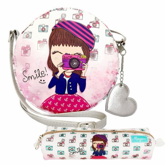 Imagem de Kit Infantil Bolsa e Estojo Smile, Magicc Bolsas