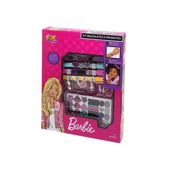 Imagem de Kit Infantil Bracelete Com Pingentes da Barbie Para Montar