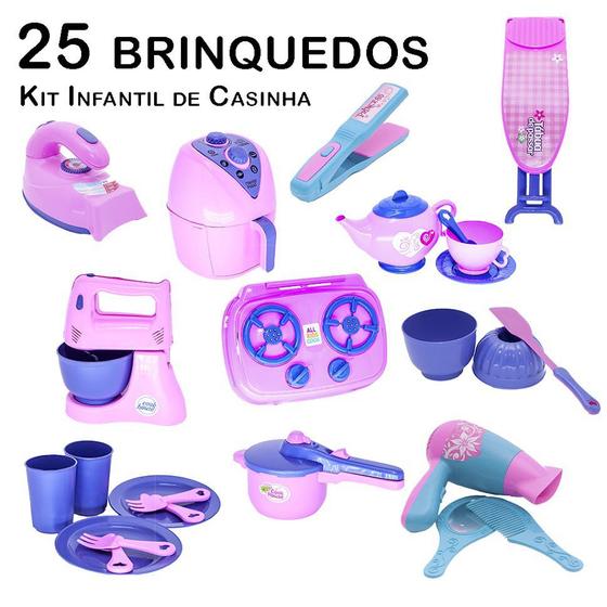 Imagem de Kit Infantil Casinha Ferro  Tábua Forma Secador Chapinha 25p
