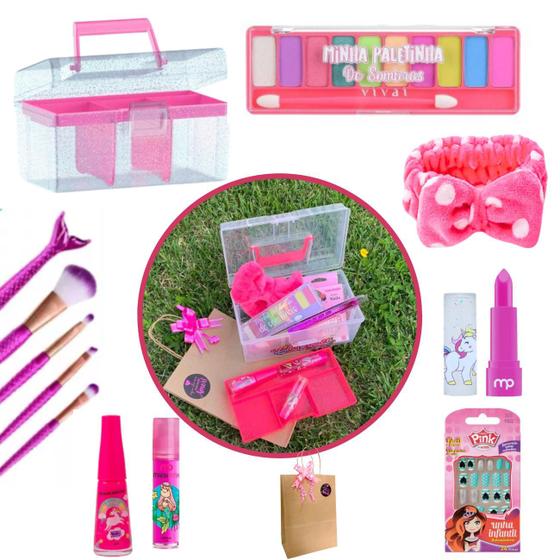 Imagem de Kit Infantil Criança Maquiagem E Necessaire Embalado Present