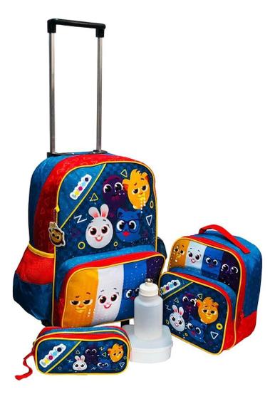 Imagem de Kit Infantil Escolar Oficial Bolofofos Clio 43cmx30cmx17cm