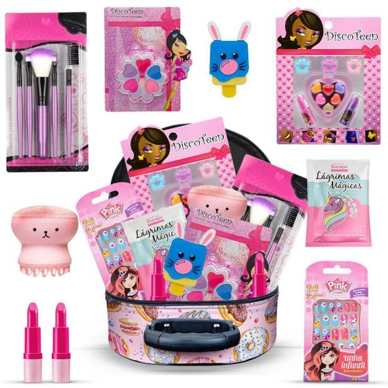 Kit Infantil Make Maquiagem Para Criança Com Maletinha Menor preço em Kit Infantil Make Maquiagem Para Criança Com Maletinha