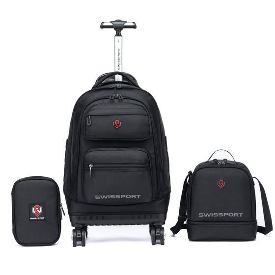 Kit infantil mochila lancheira estojo espaçosa reforçada Swissport Menor preço em Kit infantil mochila lancheira estojo espaçosa reforçada Swissport