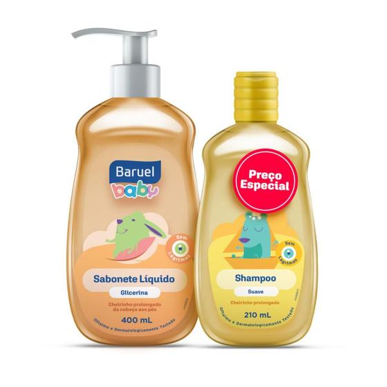 Imagem de Kit infatil baruel sab liq 400ml+sh 210ml glicerina