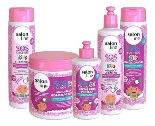 Imagem de Kit Infatil Sos Cachos Kids 05 Itens - Salon Line