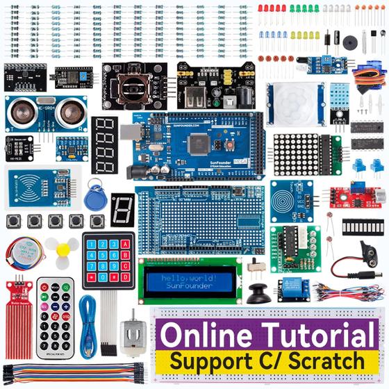 Imagem de Kit Inicial de Eletrônicos SunFounder Vincent com Arduino Mega