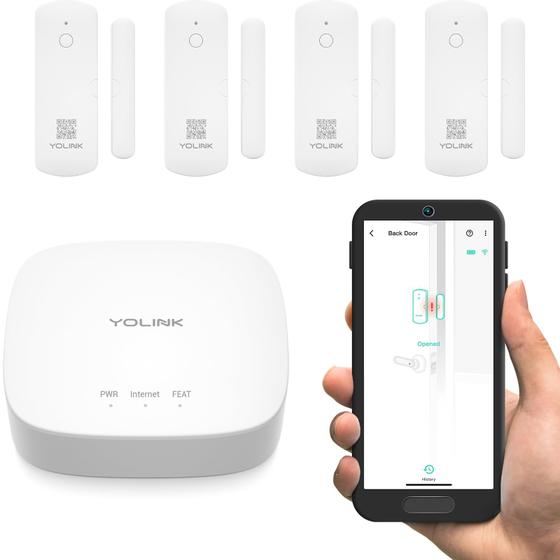 Imagem de Kit Inicial de Sensor de Porta Inteligente YoLink LoRa - Alcance de 400 Metros