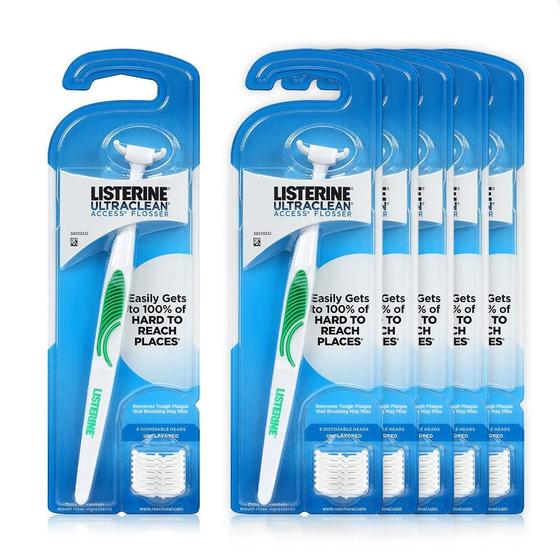 Imagem de Kit inicial Flosser Listerine Ultraclean Access, pacote com 6 unidades Reach