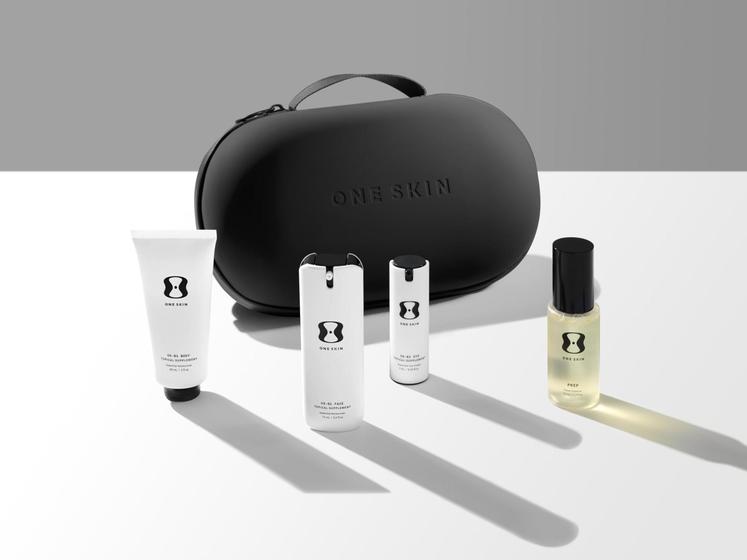 Imagem de Kit inicial OneSkin OS-01 FACE, BODY, EYE & PREP com bolsa de viagem