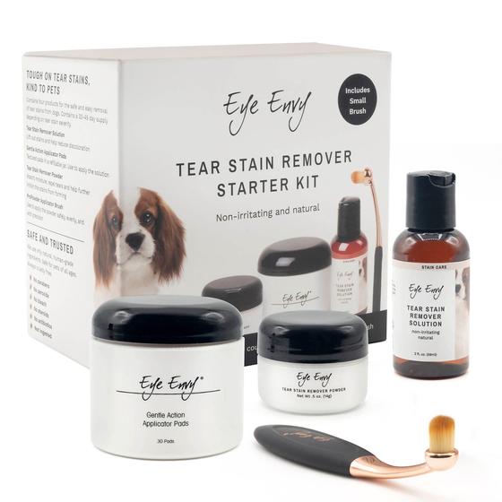 Imagem de Kit inicial para remoção de manchas de lágrimas para cães Eye Envy com ProPowder