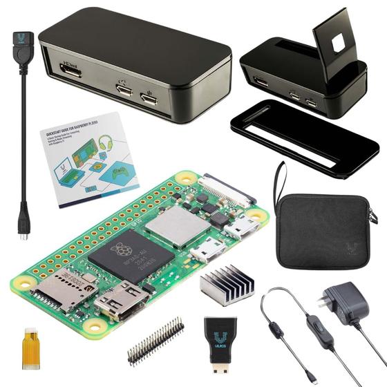 Imagem de Kit Inicial Vilros Raspberry Pi Zero 2 W com Estojo e Acessórios