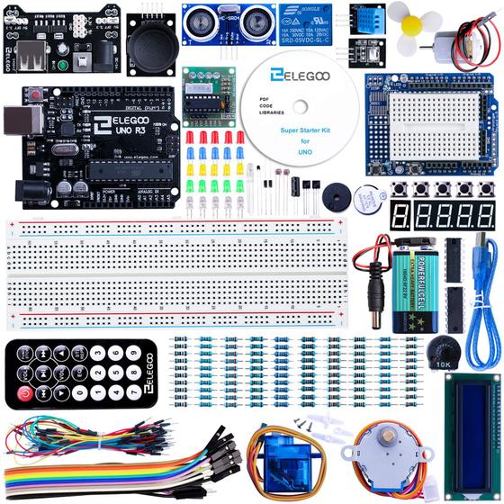 Imagem de Kit Iniciante ELEGOO UNO R3 com Tutorial - Projeto Completo
