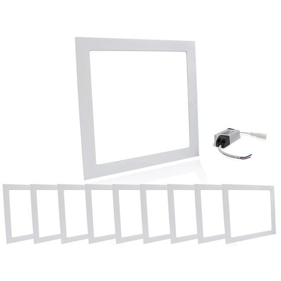 Imagem de Kit Inluss Plafon Painel LED Embutir 25W 6500K Branco Frio - 10 Unidades