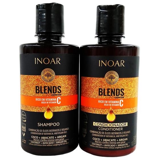 KIT INOAR BLENDS SHAMPOO E CONDICIONADOR VITAMINA C 300ml Menor preço em KIT INOAR BLENDS SHAMPOO E CONDICIONADOR VITAMINA C 300ml